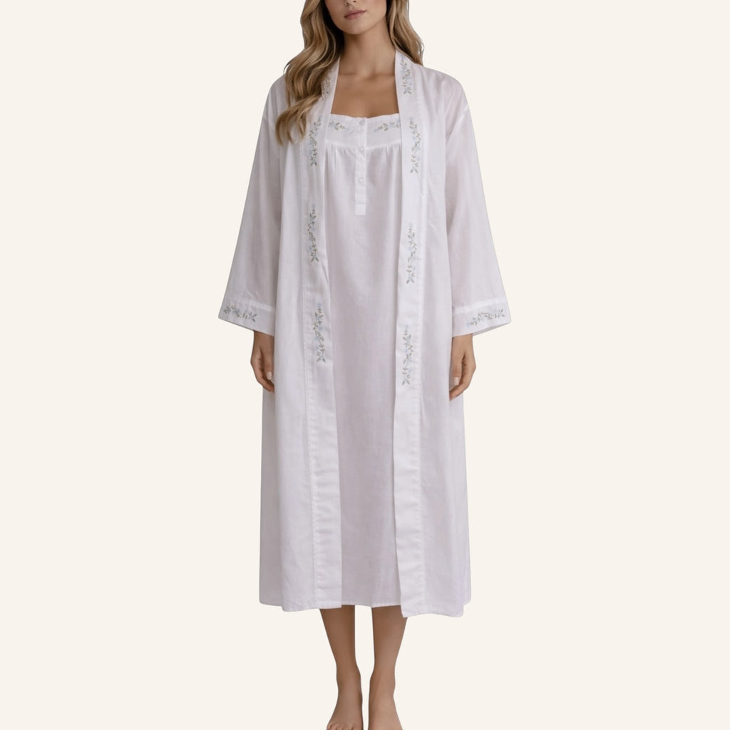 White Flower Dress Set