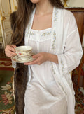 White Flower Dress Set
